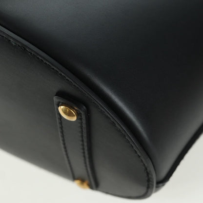 Burberry Supple Bucket Leather, Black, Leather, Handbag