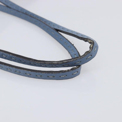 Fendi Selleria Carla Leather, Blue, Leather, Tote Bag