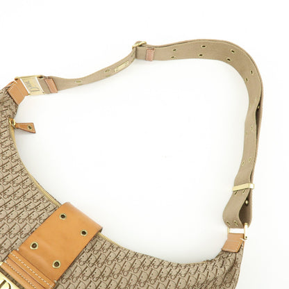 Christian Dior Street Chic Hobo Canvas, Beige, Canvas, Shoulder Bag