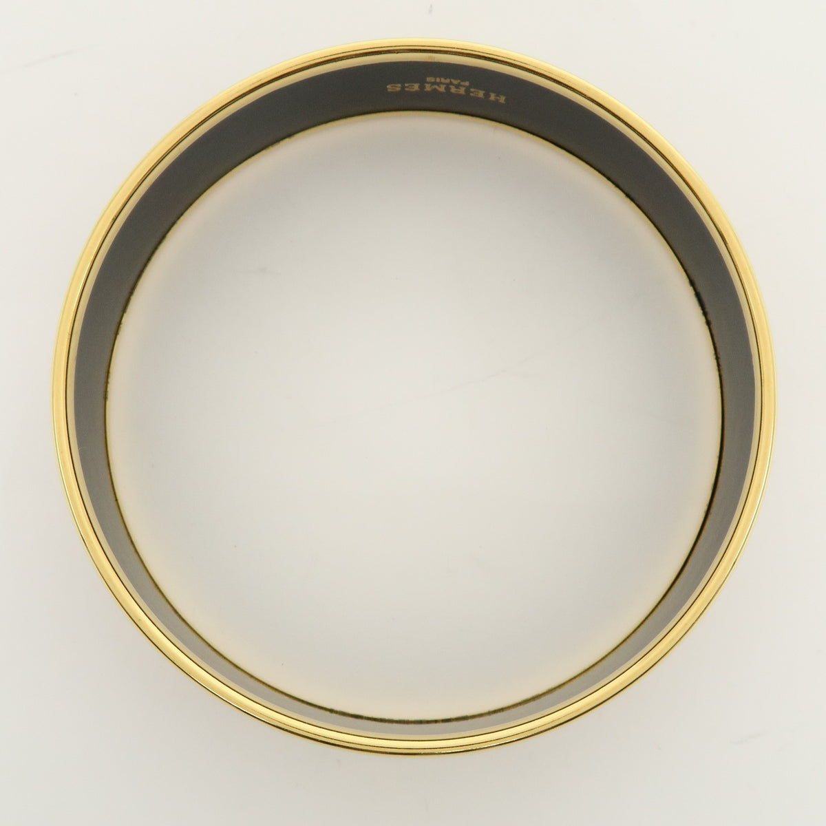 Hermes Caleche Bangle Enamel, Gold, Gold Plated, Bracelet