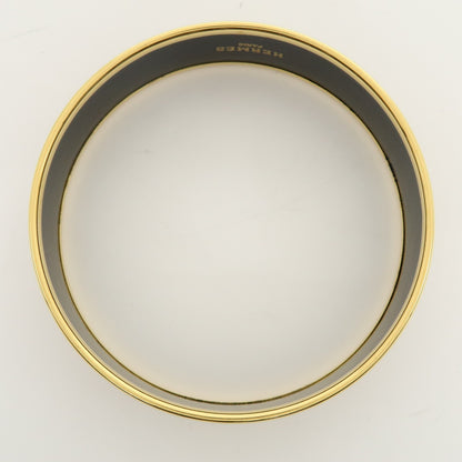 Hermes Caleche Bangle Enamel, Gold, Gold Plated, Bracelet
