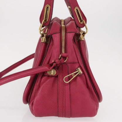 Chloe Paraty Handbag Quilted Leather, PINK, LEATHER, Handbag