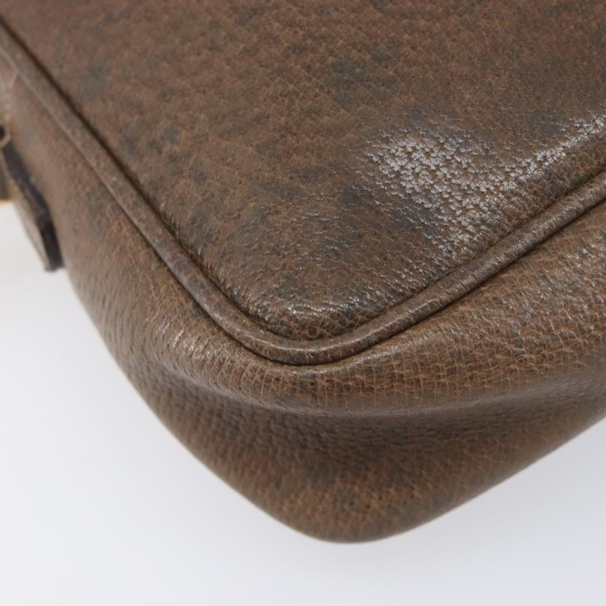 Gucci Shoulder Leather, Brown, Leather, Shoulder Bag