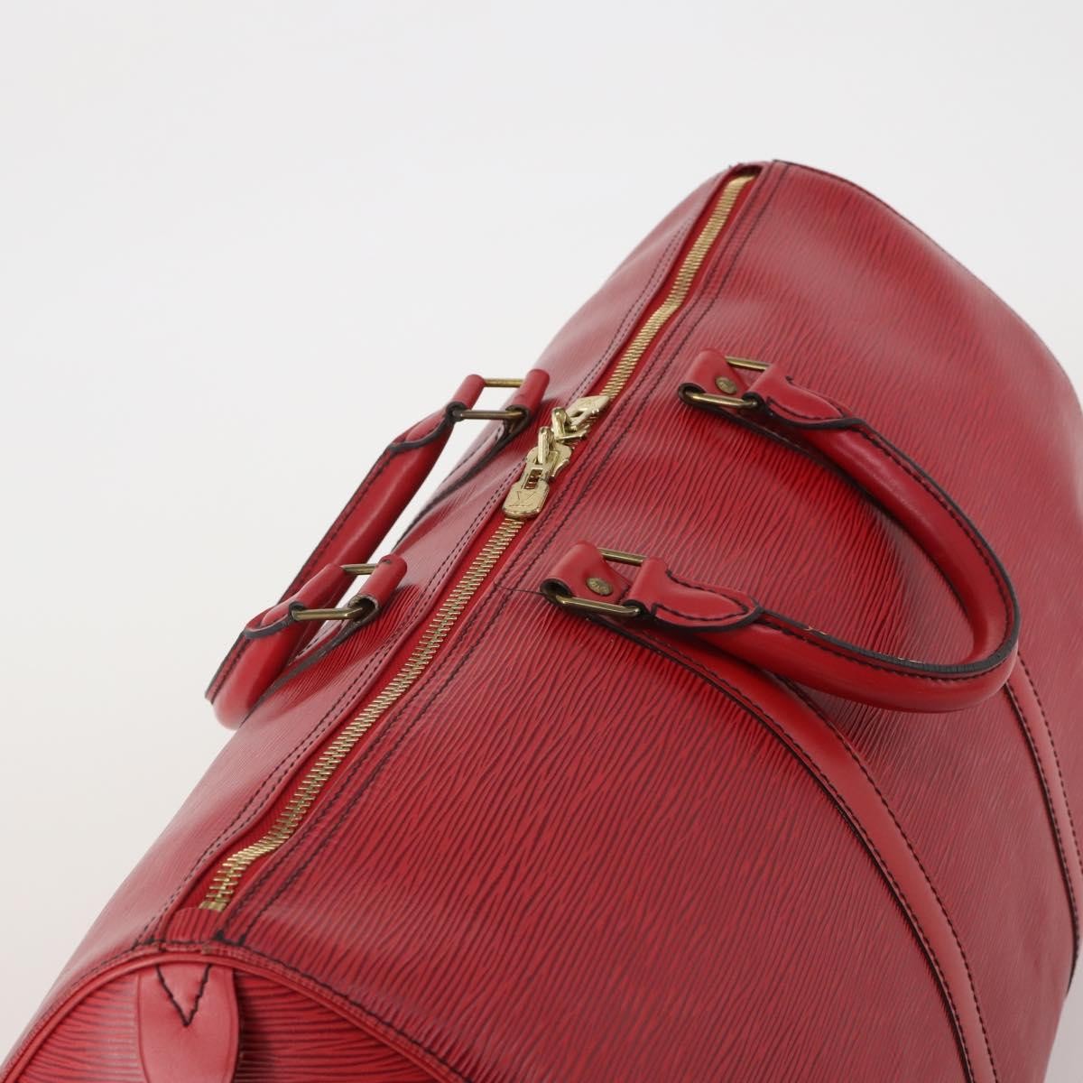 Louis Vuitton Keepall Epi, Red, Leather, Travel Bag