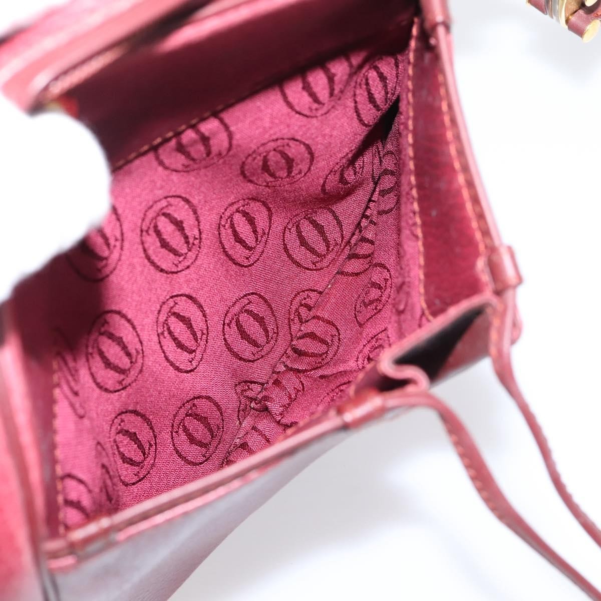 Cartier Tasseled Must de Cartier Leather, Burgundy, Leather, Shoulder Bag