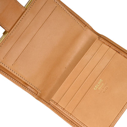 Celine Bifold Triomphe Coated Canvas, Brown, PVC, Wallet