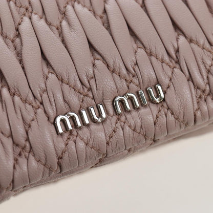 Miu Miu Crystal Clutch Matelasse Leather, Pink, Leather, Clutch