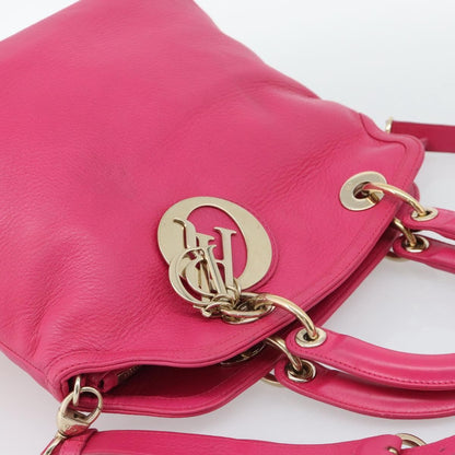 Christian Dior Granville Satchel Leather, Pink, Leather, Handbag