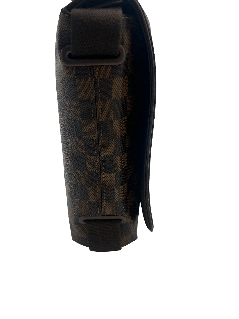 Louis Vuitton Brooklyn Handbag Damier, Brown, Canvas, Crossbody Bag