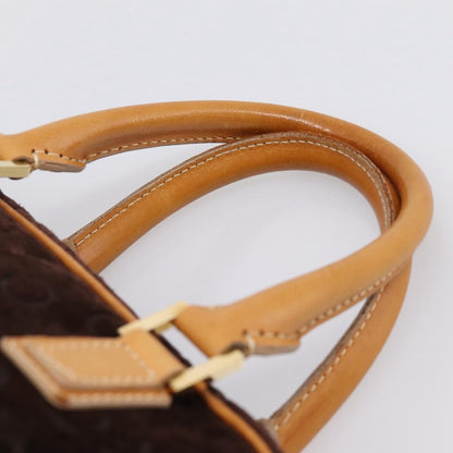 Celine C Macadam Suede and Leather, Brown, Suede, Handbag