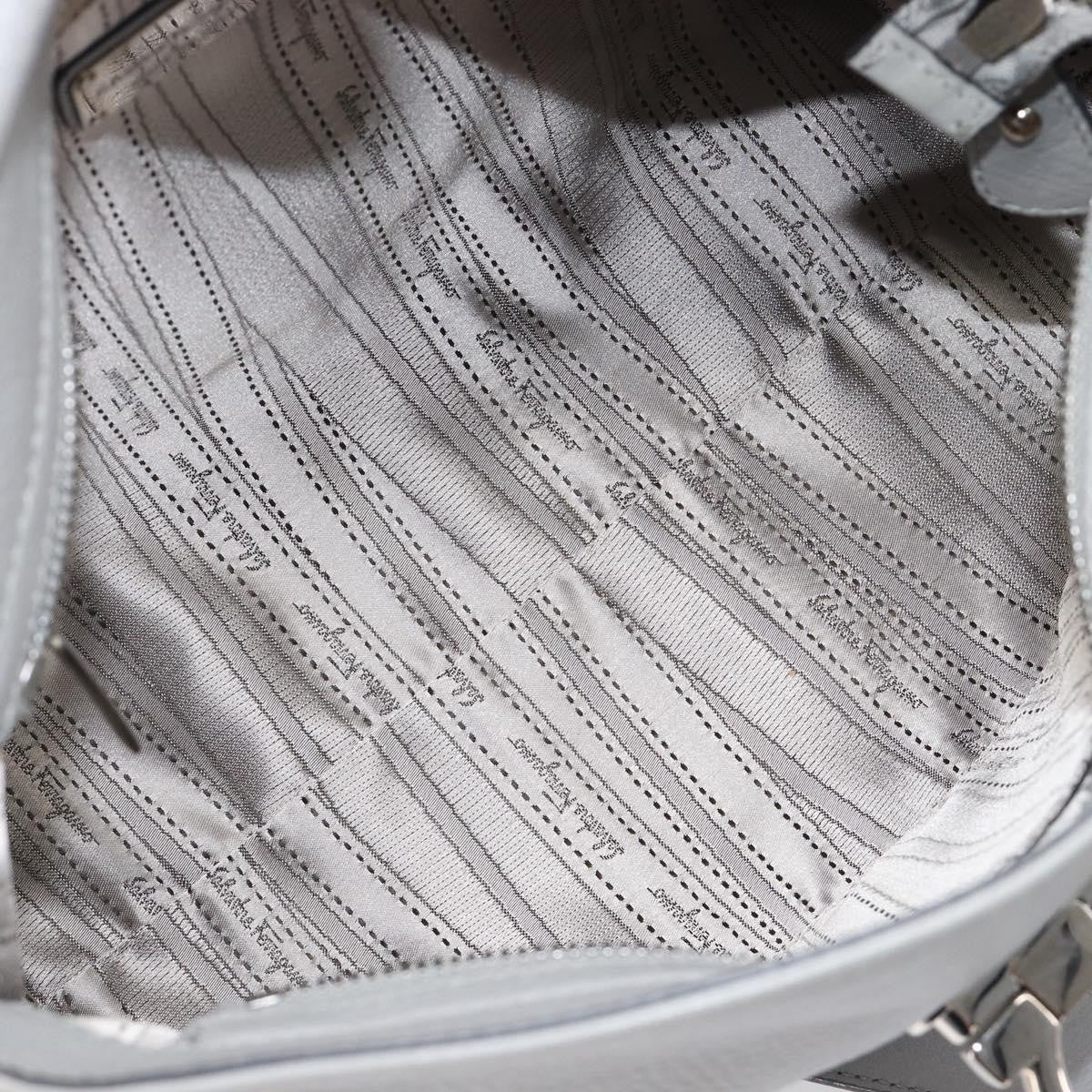 Salvatore Ferragamo Sofia Satchel Leather, Gray, Leather, Handbag