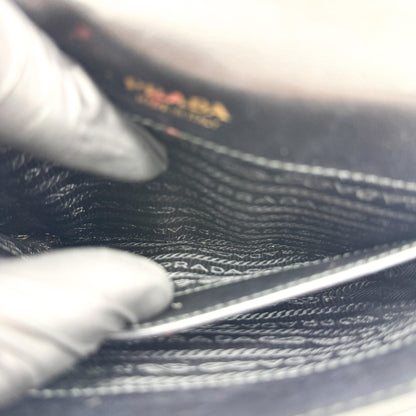 Prada Cahier Calf Hair with Leather, Black, Leather, Crossbody Bag