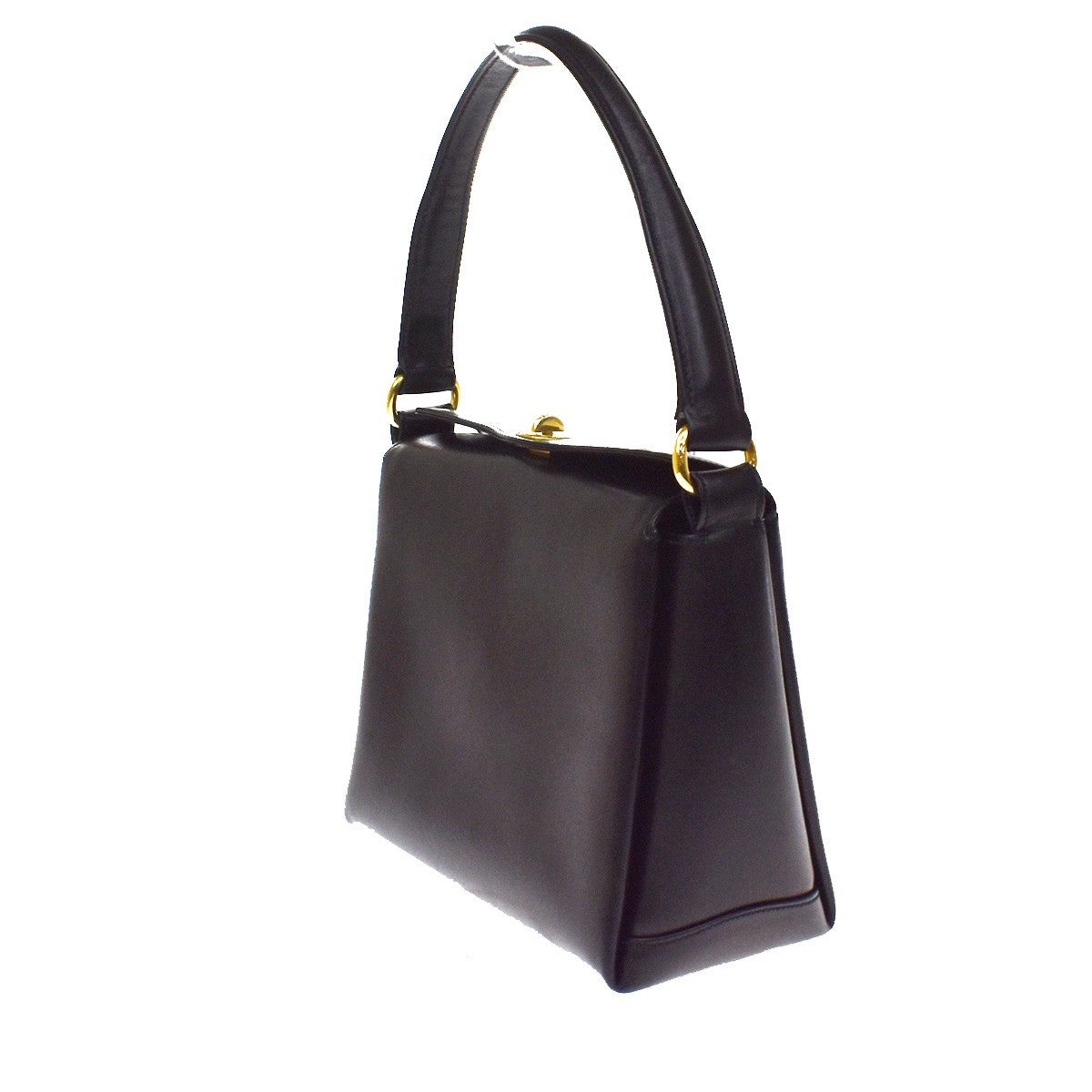Prada Turnlock Convertible City Calf, Black, Leather, Shoulder Bag