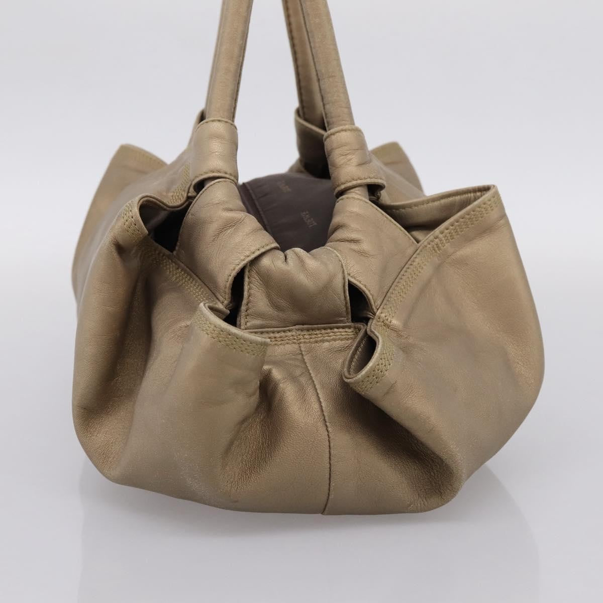 Loewe Aire Leather, Gold, Leather, Shoulder Bag
