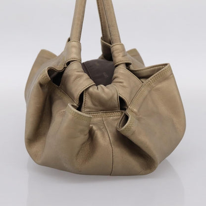 Loewe Aire Leather, Gold, Leather, Shoulder Bag