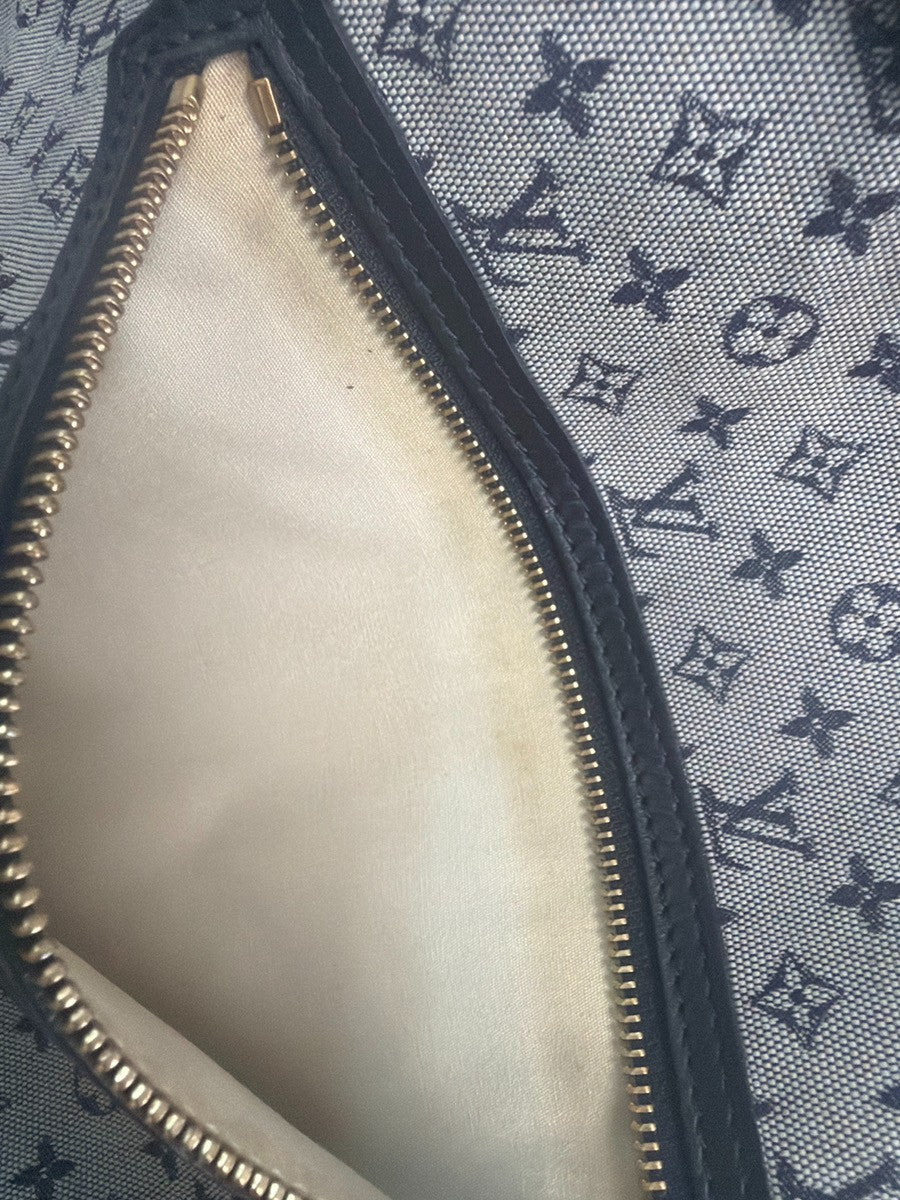 Louis Vuitton Lucille Mini Lin, Blue, Canvas, Handbag