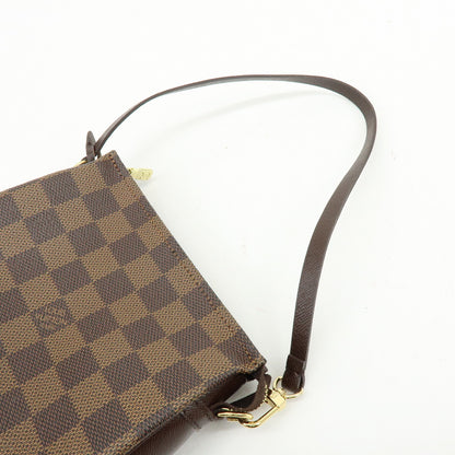 Louis Vuitton Trousse Make Up Damier, Brown, Canvas, Clutch