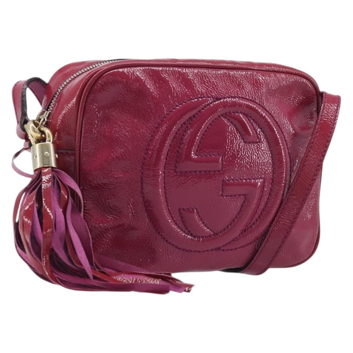 Gucci Soho Disco Patent, Pink, Patent Leather, Crossbody Bag
