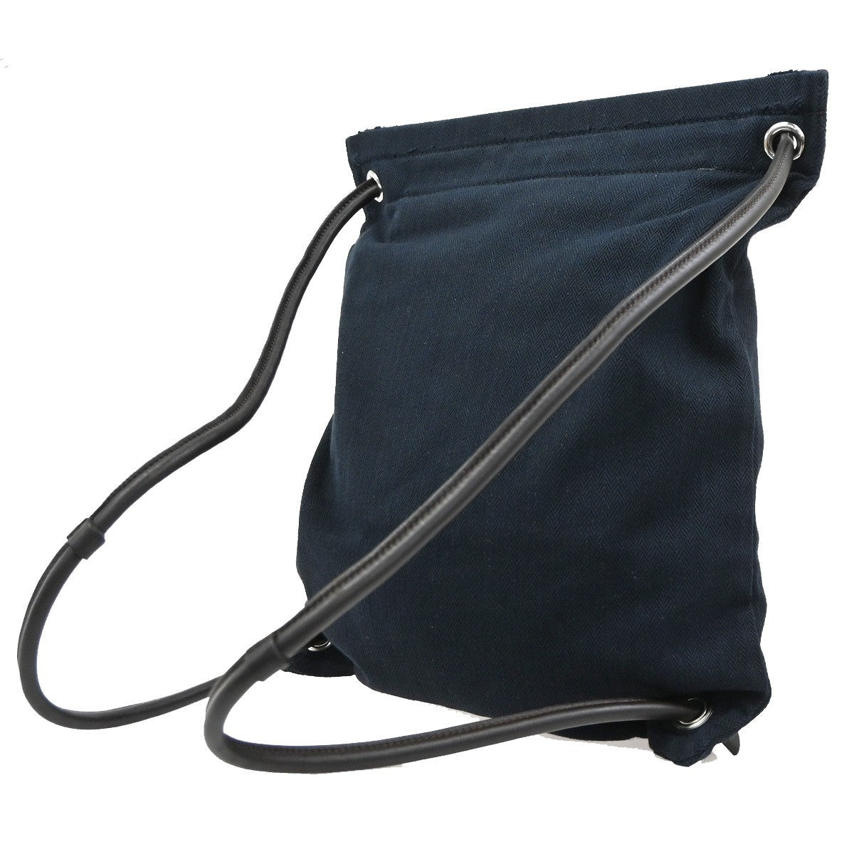 Hermes Maline Toile, Blue, Canvas, Backpack