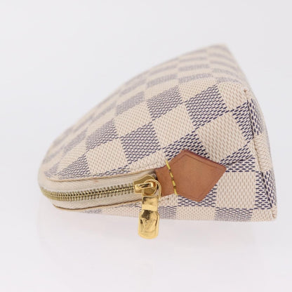Louis Vuitton Toiletry Pouch Damier, Beige, Canvas, Clutch