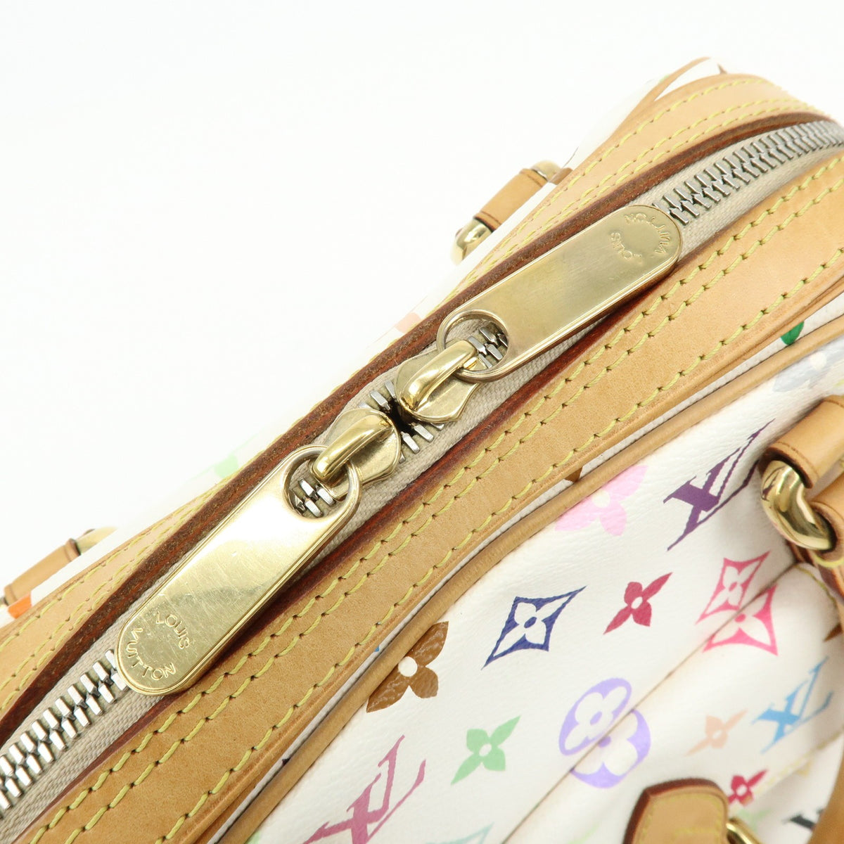 Louis Vuitton Priscilla Monogram Multicolor, White, Canvas, Handbag