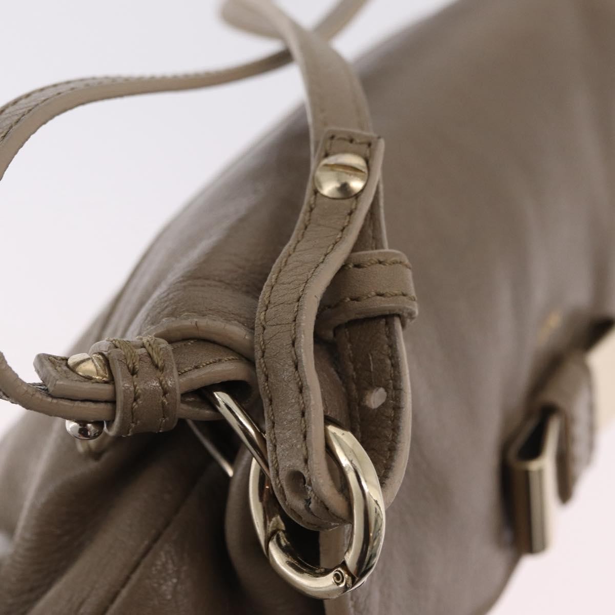 Chloe Lily Leather, Beige, Leather, Shoulder Bag