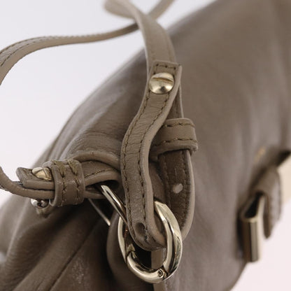 Chloe Lily Leather, Beige, Leather, Shoulder Bag