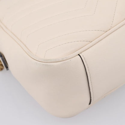 Gucci GG Marmont Multi-Use Matelasse Leather, White, Leather, Handbag