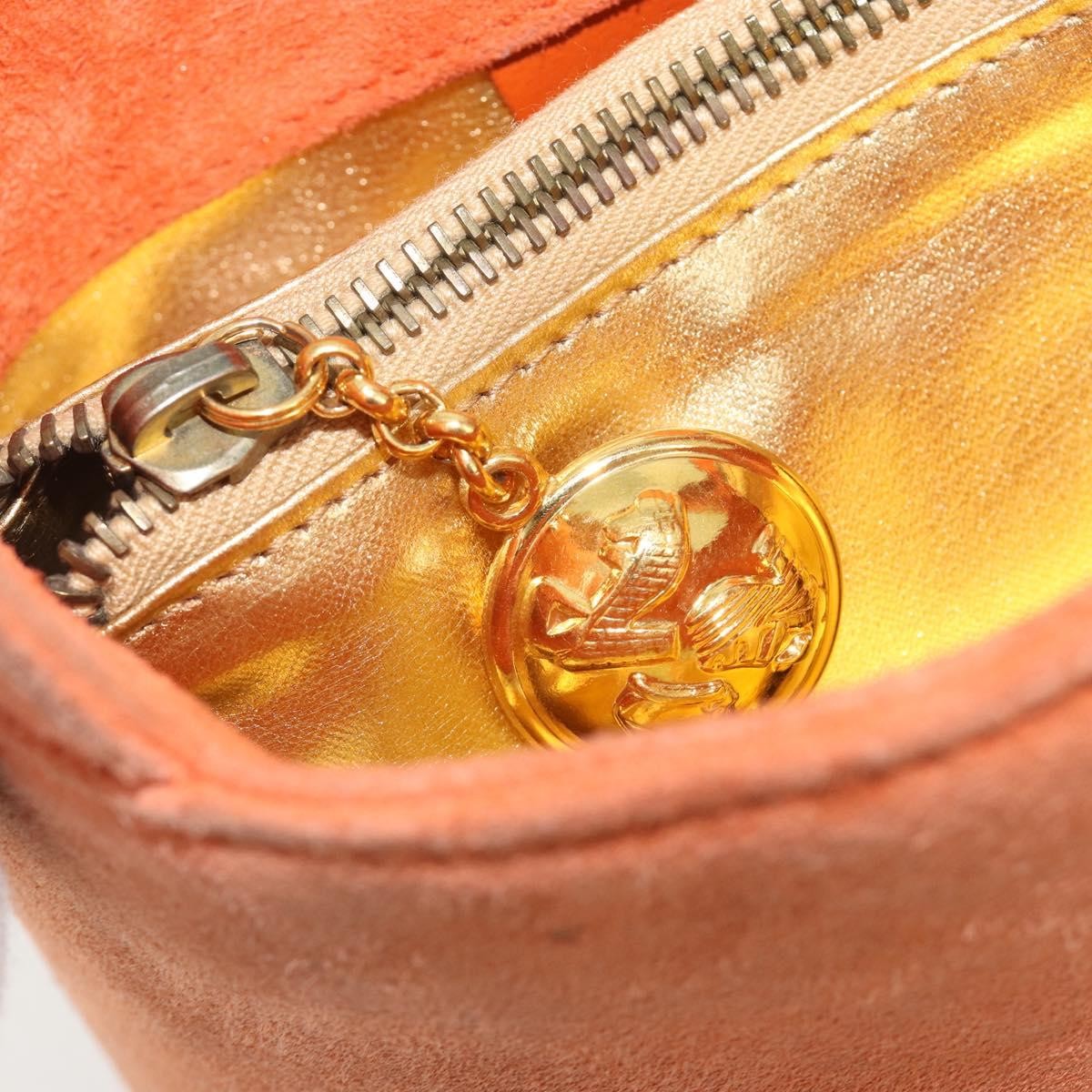 Salvatore Ferragamo Vintage Top handle Suede, Orange, Suede, Handbag