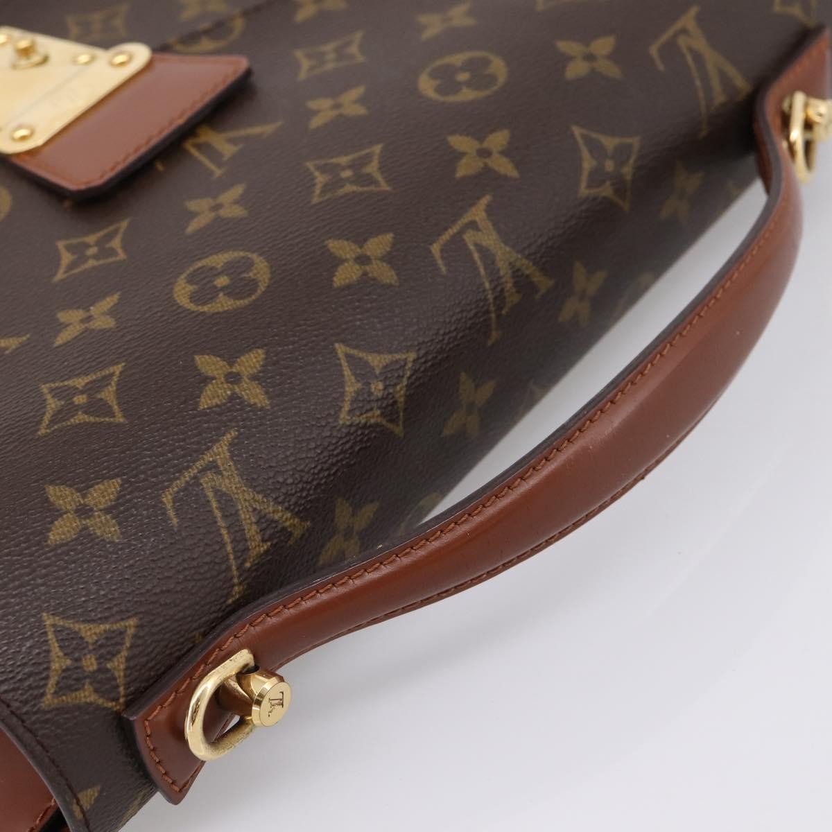 Louis Vuitton Monceau Monogram Canvas, Brown, Canvas, Handbag