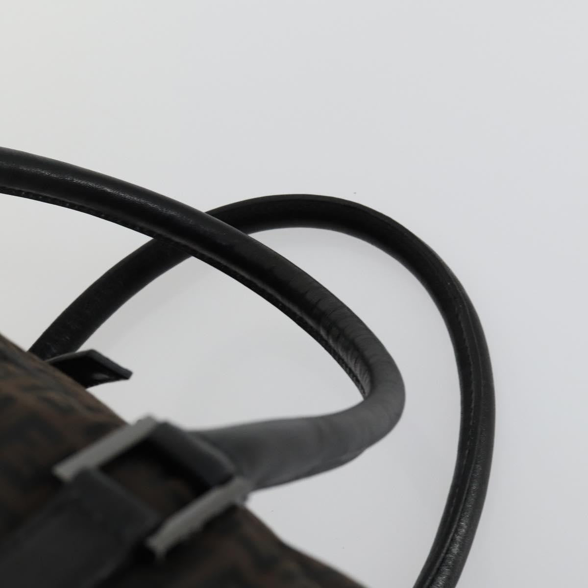 Fendi Vintage Boston Zucchino Canvas, Brown, Canvas, Handbag