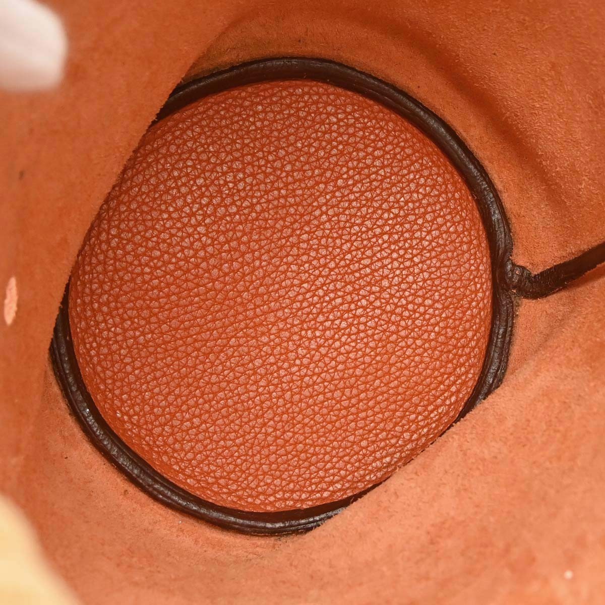 Hermes Mangeoire Clemence, Orange, Leather, Handbag