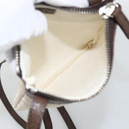 Bvlgari Logomania Canvas with Leather, Beige, Canvas, Shoulder Bag