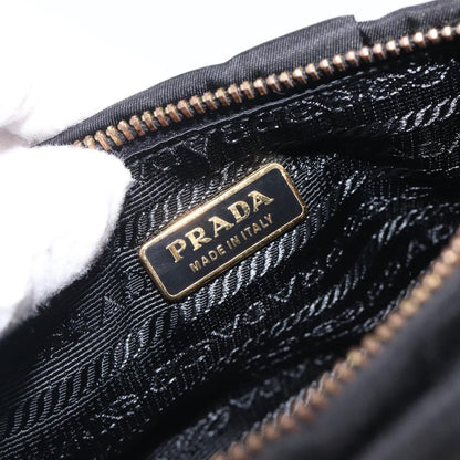Prada Bow Wristlet Tessuto, Black, Nylon, Clutch