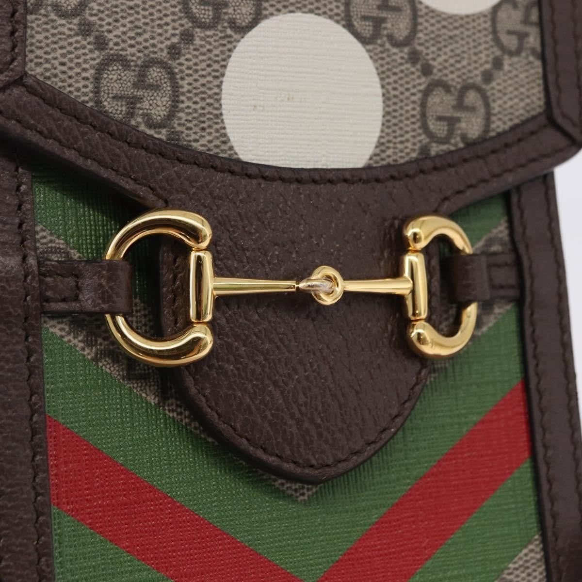 Gucci Horsebit 1955 Printed GG Coated Canvas, Beige, Canvas, Crossbody Bag