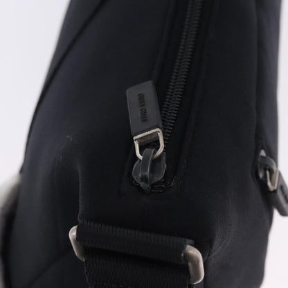 Miu Miu Shoulder Leather, Black, Nylon, Shoulder Bag