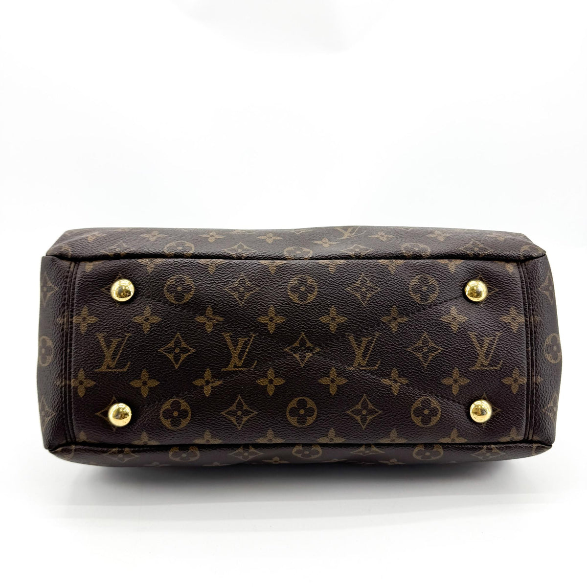Louis Vuitton Pallas Monogram Canvas with Leather, Brown, Canvas, Tote Bag