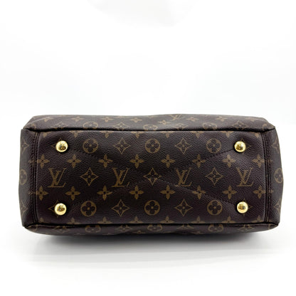 Louis Vuitton Pallas Monogram Canvas with Leather, Brown, Canvas, Tote Bag