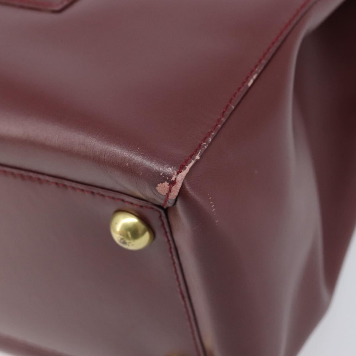 Cartier Must Line Leather, Burgundy, Leather, Handbag