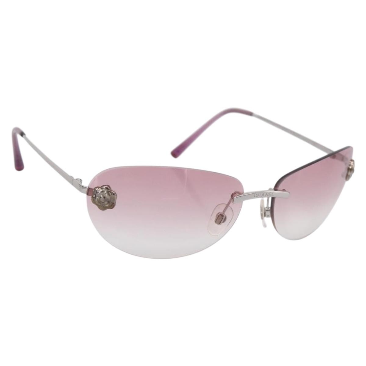 Chanel Camélia Metal, Pink, Metal, Sunglasses