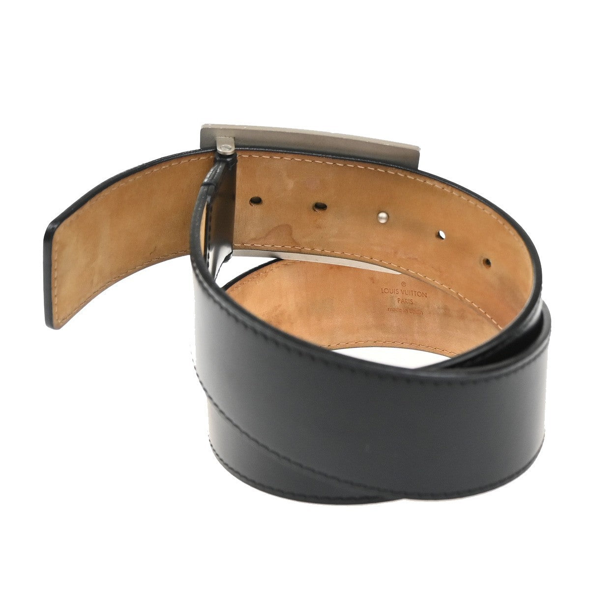 Louis Vuitton Travelling Requisites Belt Leather, Black, Leather, Belt