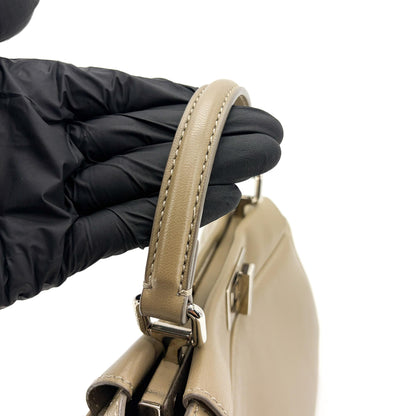 Fendi Peekaboo Soft Leather, Beige, Leather, Handbag