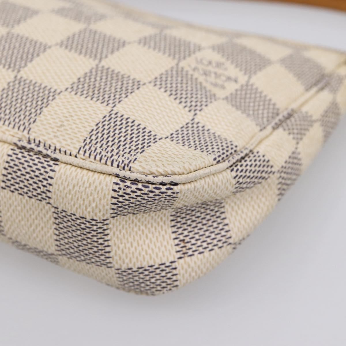 Louis Vuitton Pochette Accessoires NM Damier, White, Canvas, Clutch
