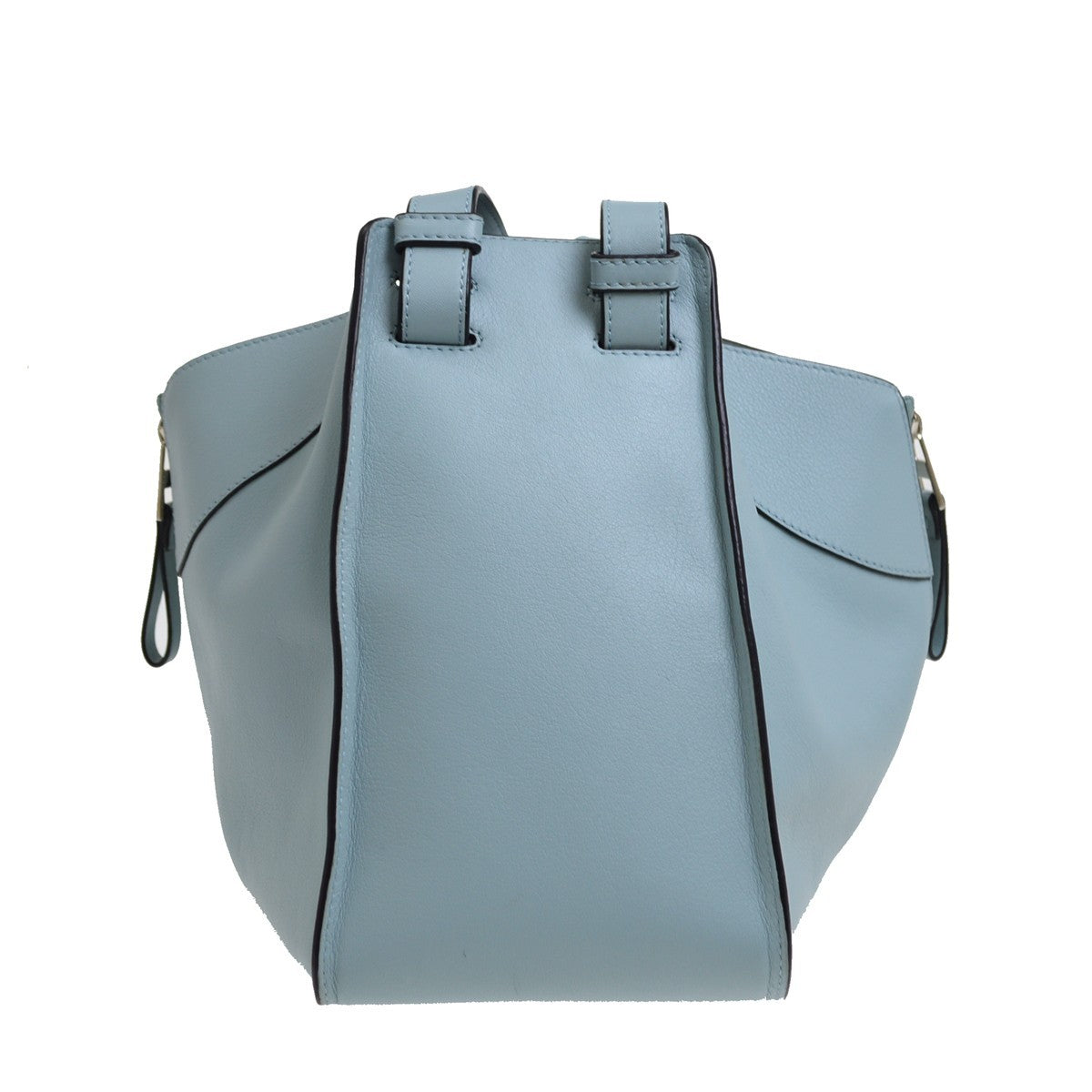 Loewe Hammock Leather, Blue, Leather, Handbag