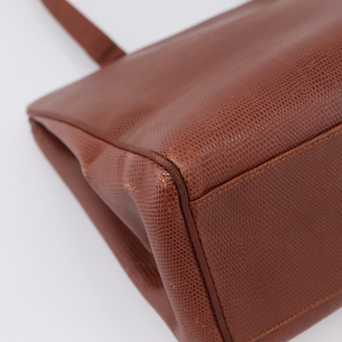 Salvatore Ferragamo Vala tote Embossed Leather, Brown, Leather, Tote Bag