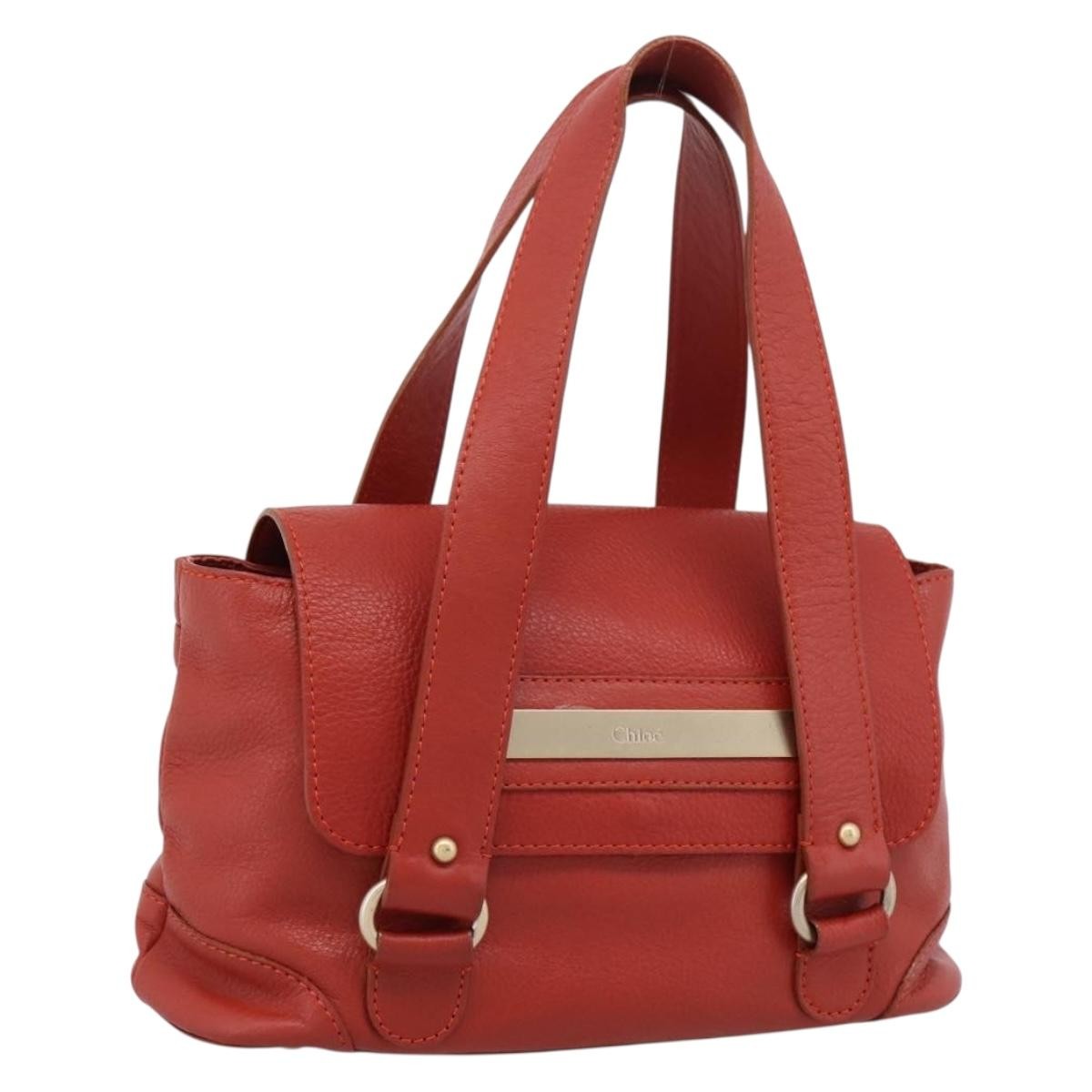 Chloe Handbag Leather, Red, Leather, Handbag