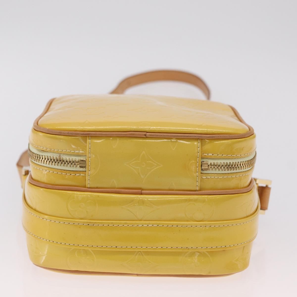 Louis Vuitton Wooster Monogram Vernis, Yellow, Patent Leather, Handbag