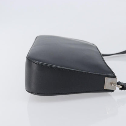 Salvatore Ferragamo Gancini Leather, Black, Leather, Shoulder Bag