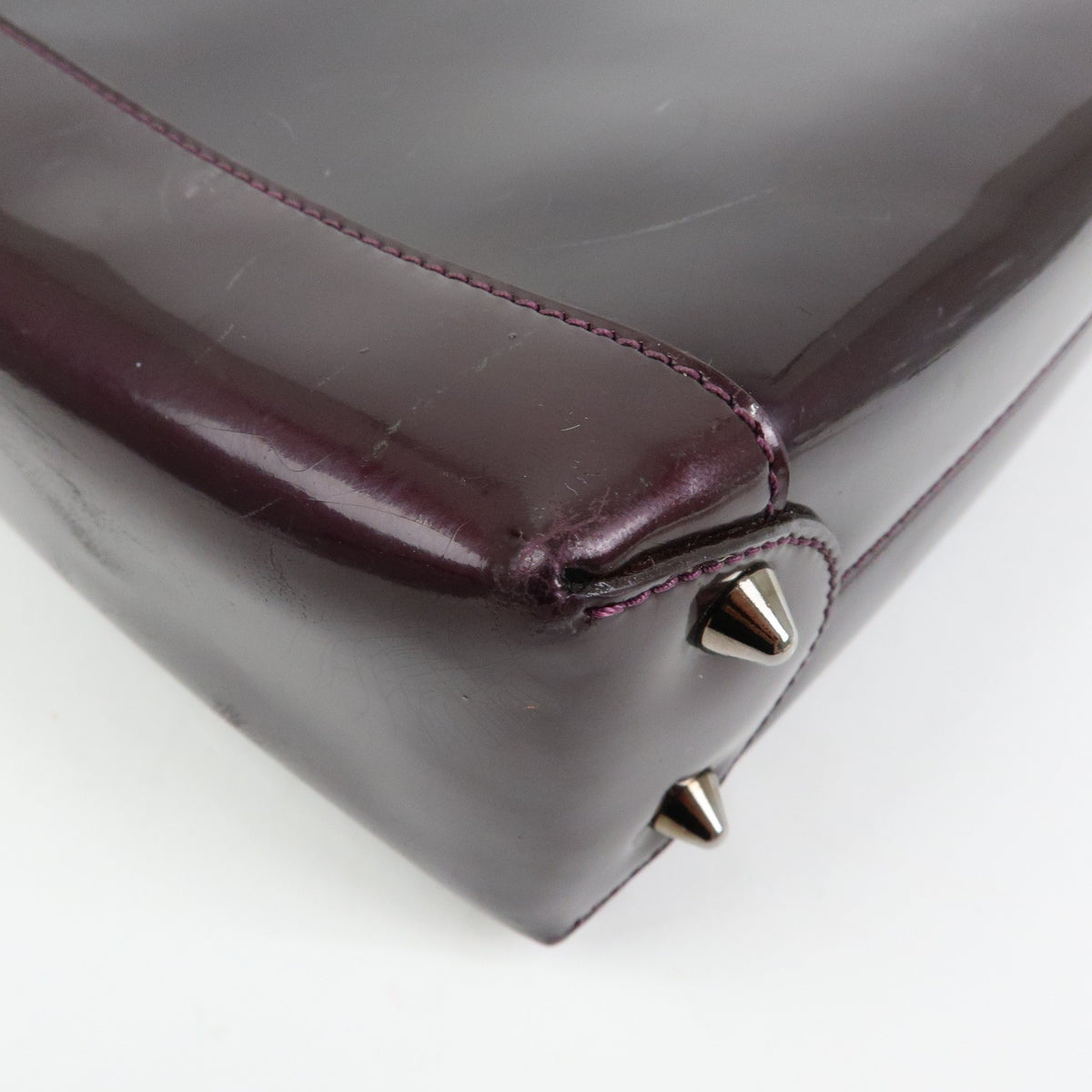 Christian Dior Handbag Leather, Purple, Patent Leather, Handbag