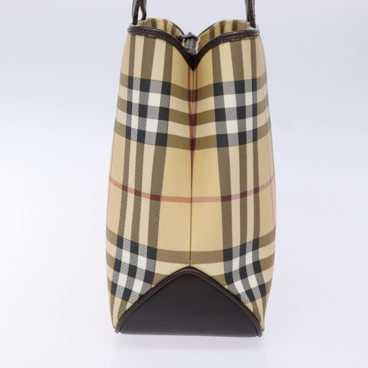 Burberry Vintage Vintage Check Coated Canvas, Beige, Canvas, Tote Bag